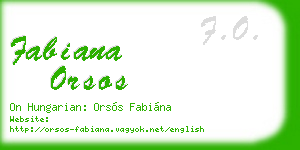 fabiana orsos business card